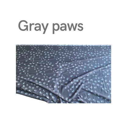48" x 30" Coral Thermal Fleece Pet Blanket  Gray Paws Print
