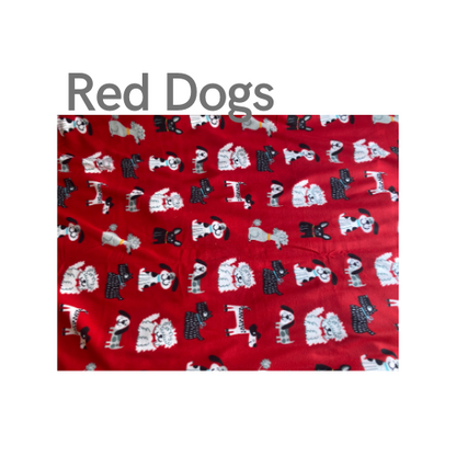 48" x 30" Coral Thermal Fleece Pet Blanket Red Playful Dog Print