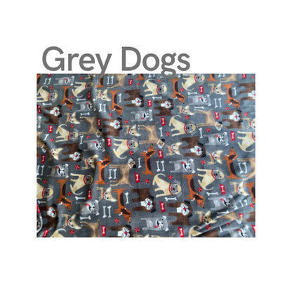 48" x 30" Coral Thermal Fleece Pet Blanket Grey Dog Playful Print